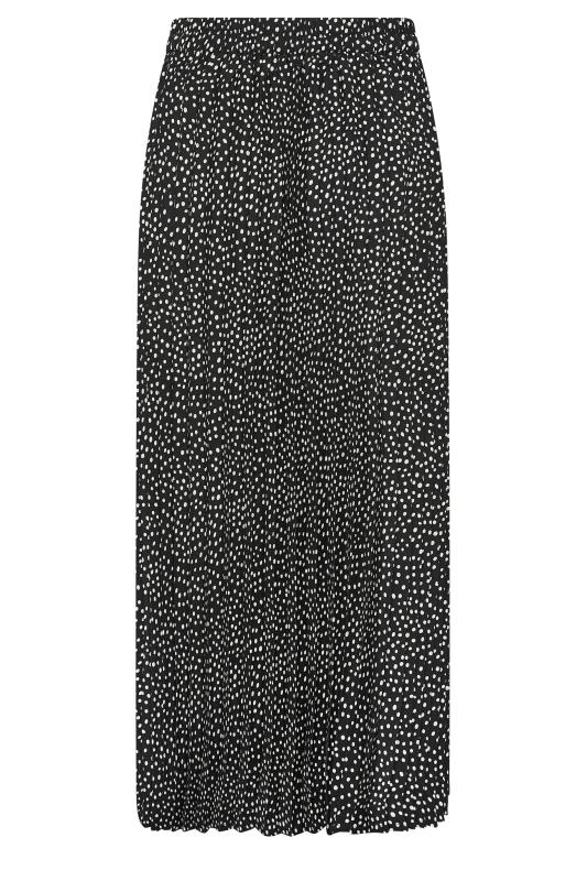 LTS Tall Women's Black Polka Dot Print Pleated Midi Skirt | Long Tall Sally 5