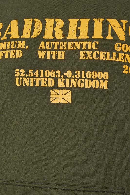 BadRhino Big & Tall Khaki Green Military Print Hoodie | BadRhino 8