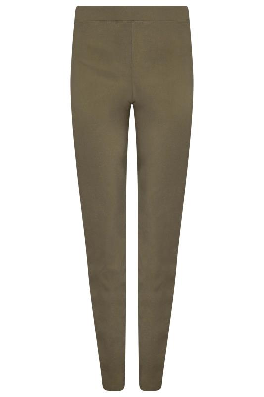 LTS Tall Khaki Green Stretch Skinny Trousers | Long Tall Sally 4