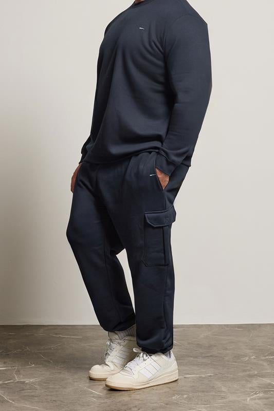 BadRhino Big & Tall Navy Blue Cargo Joggers