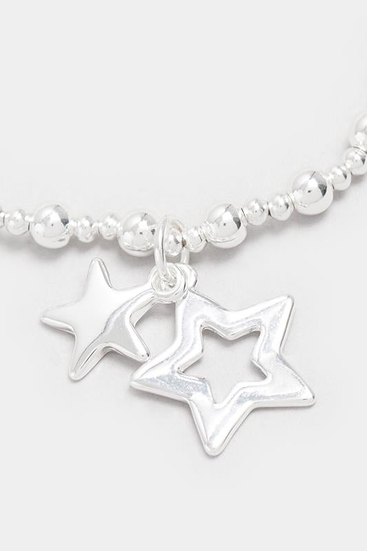 Silver Tone Star Stretch Bracelet | Yours Clothing 2