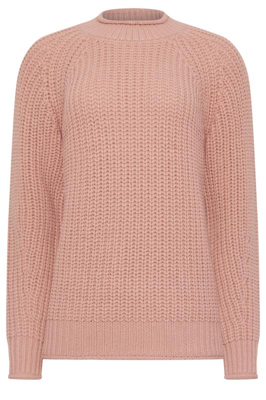 LTS Tall Coral Pink High Neck Knit Jumper | Long Tall Sally 5