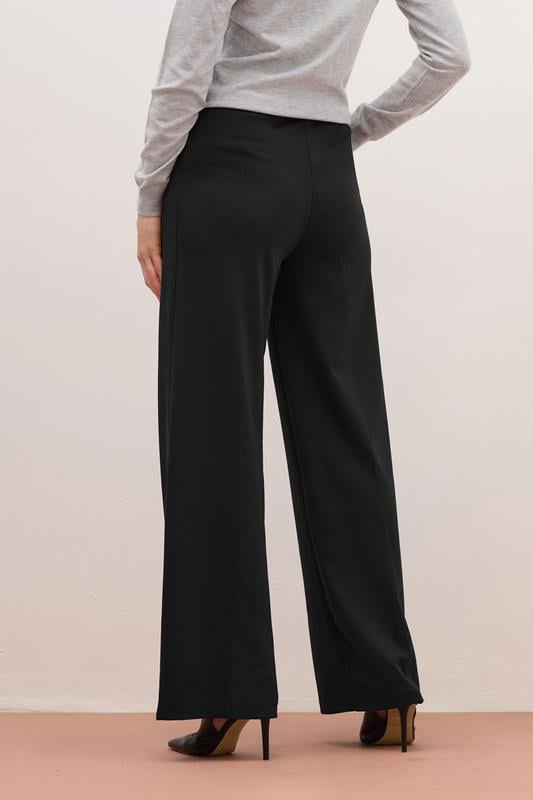LTS PREMIUM Tall Black Tailored Wide Leg Trousers | Long Tall Sally 3