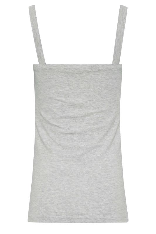 LTS Tall Women's Grey Marl Square Neck Vest Top | Long Tall Sally 7