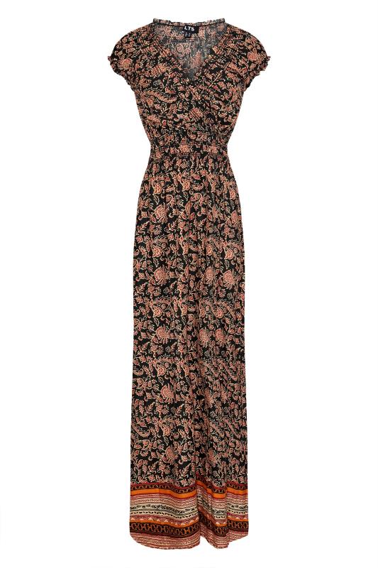 LTS Tall Women's Black Border Print Maxi Dress | Long Tall Sally 6