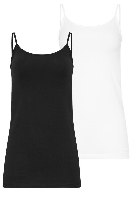 2 PACK Tall Women's Black & White Cami Vest Tops | Long Tall Sally  7