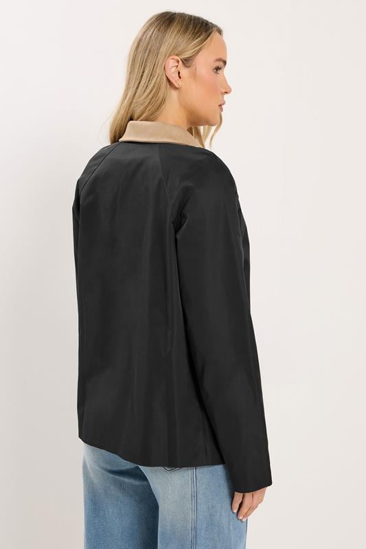 LTS Tall Women's Black Contrast Collar Barn Jacket | Long Tall Sally 4