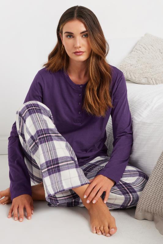 LTS Tall Purple Cotton Pyjama Top | Long Tall Sally 3