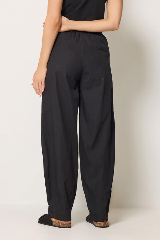 LTS Tall Women's Black Cotton Barrel Trousers | Long Tall Sally 2