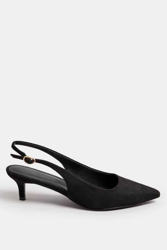 Black court kitten heels hotsell