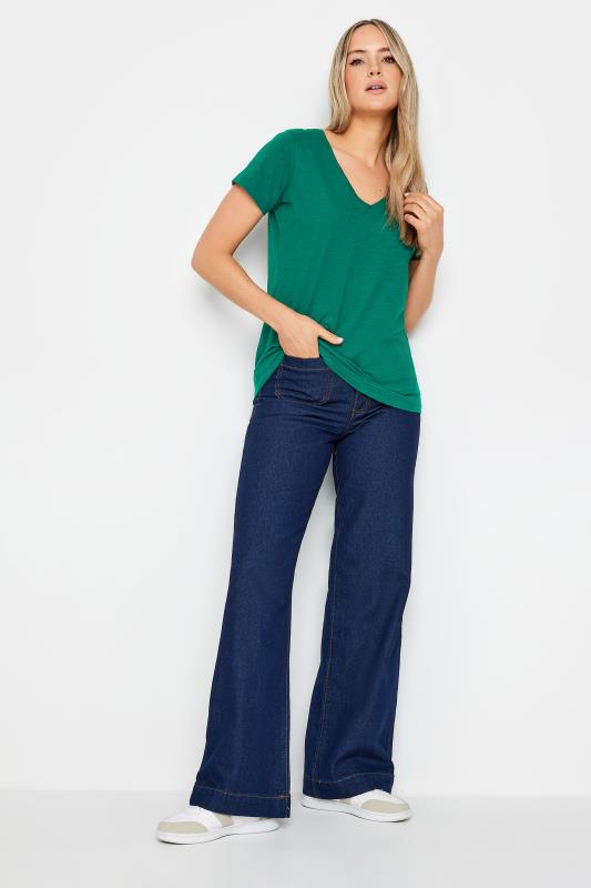 LTS Tall Womens Green V-Neck T-Shirt | Long Tall Sally 2
