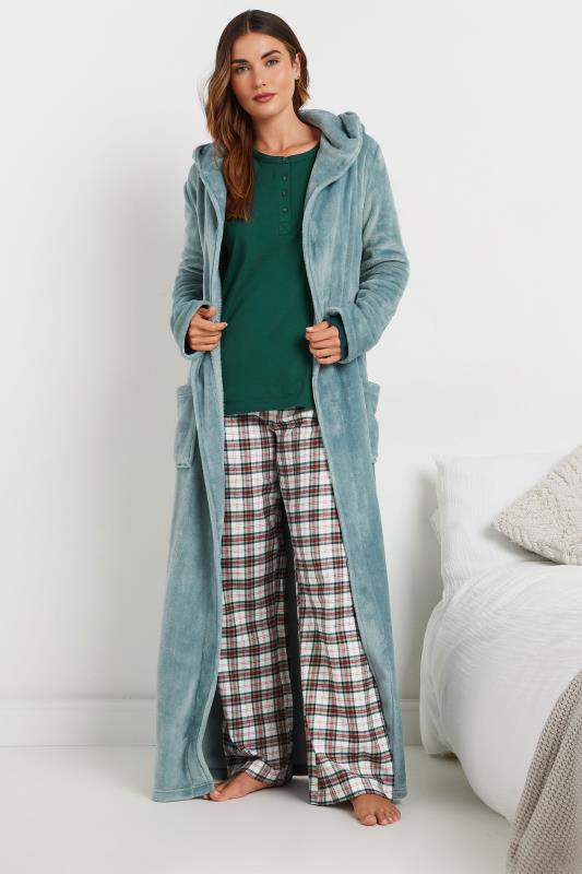 LTS Tall Ivory White Woven Check Pyjama Bottoms | Long Tall Sally 2