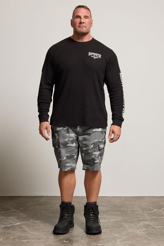 BadRhino Big & Tall Grey Camo Cargo Shorts | BadRhino 2