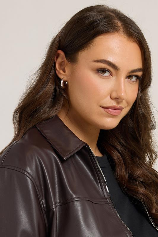 3 PACK Silver Tone Large Hoop Earrings Set | Yours Clothing 2