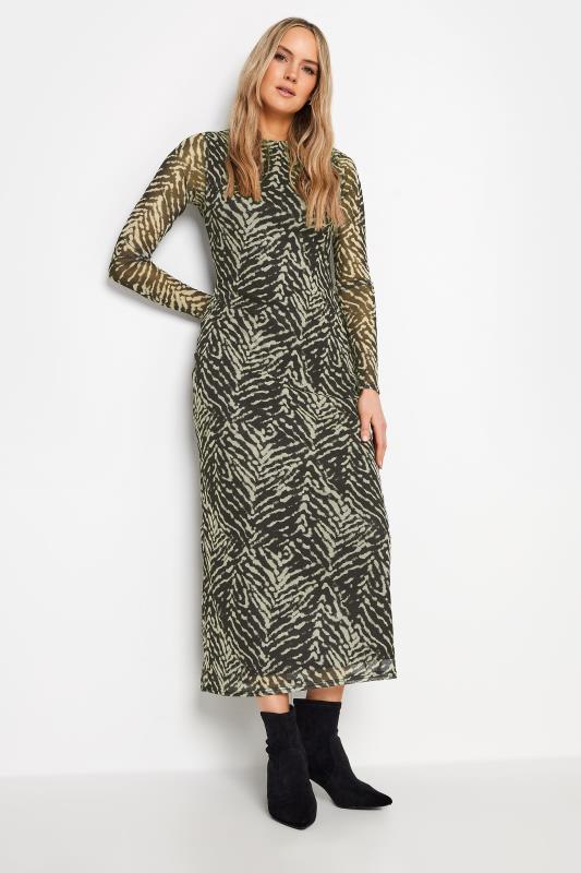 LTS Tall Womens Black Abstract Print Mesh Midaxi Dress | Long Tall Sally 2