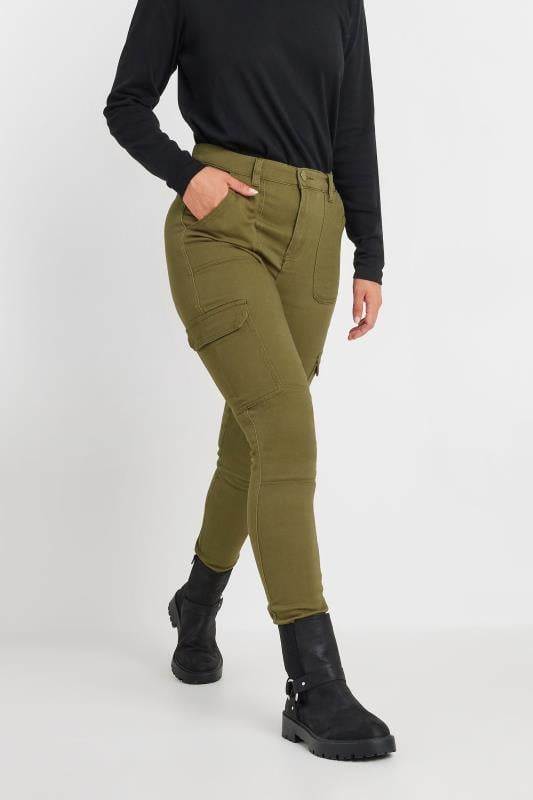 LTS Tall Khaki Green Cargo Skinny Jeans | Long Tall Sally  2