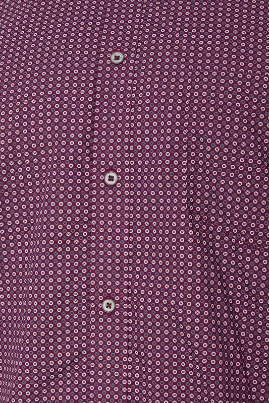 KAM Big & Tall Navy Blue Long Sleeve Gingham Shirt | BadRhino 5