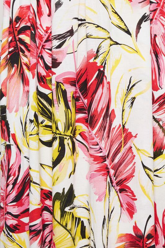 LTS Tall Pink Leaf Print Split Maxi Dress | Long Tall Sally  6