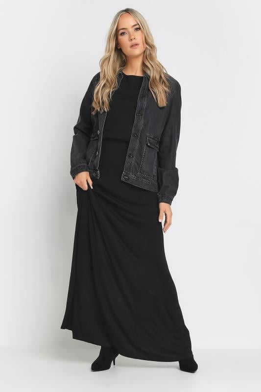 LTS Black Fit & Flare Maxi Skirt | Long Tall Sally 1