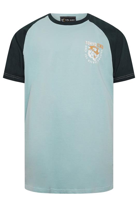 KAM Big & Tall Blue Raglan T-Shirt | BadRhino 2