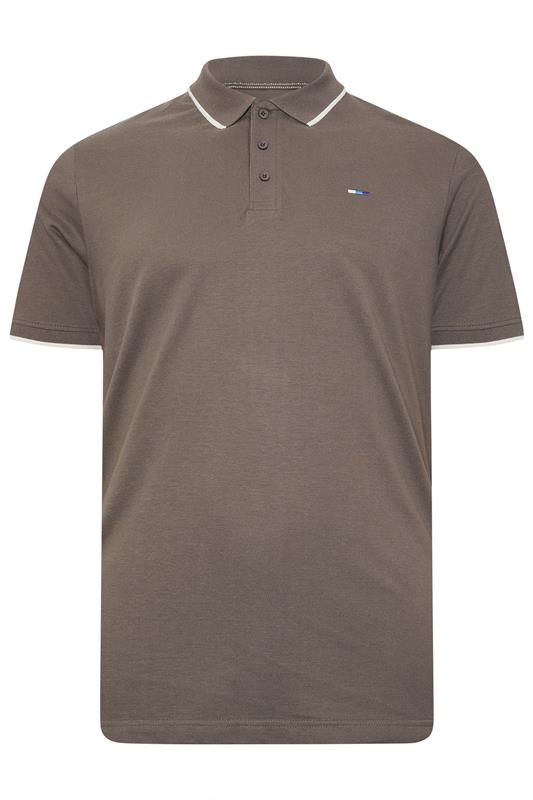 BadRhino Big & Tall 3 PACK Blue/Green/Brown Tipped Polo Shirt | BadRhino 3