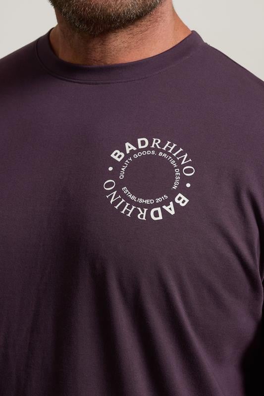 BadRhino Big & Tall Plum Purple Circle Logo T-Shirt | BadRhino 5