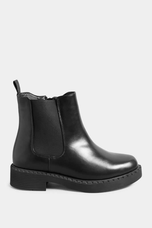 LIMITED COLLECTION Black Faux Leather Chelsea Boots In Extra Wide EEE Fit | Yours Clothing 3