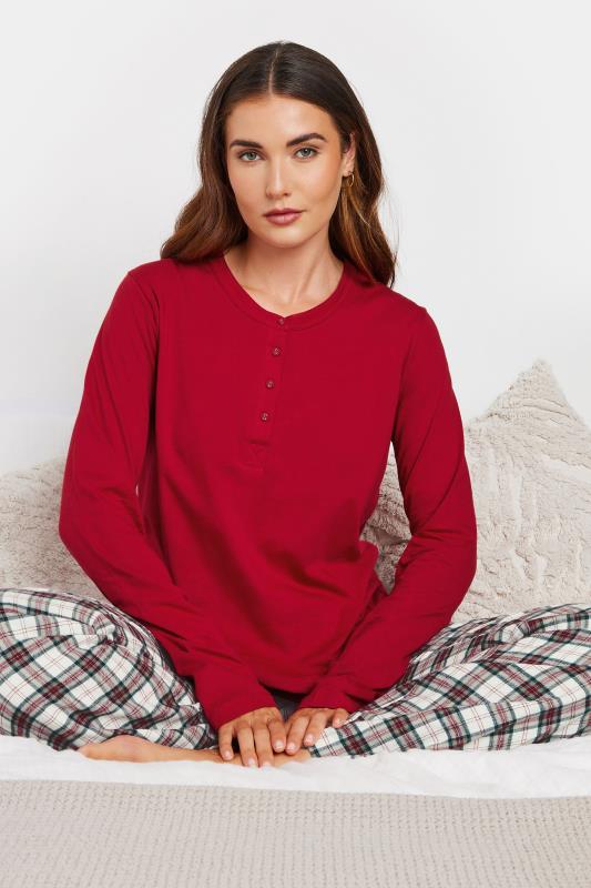 Tall  LTS Tall Red Cotton Pyjama Top