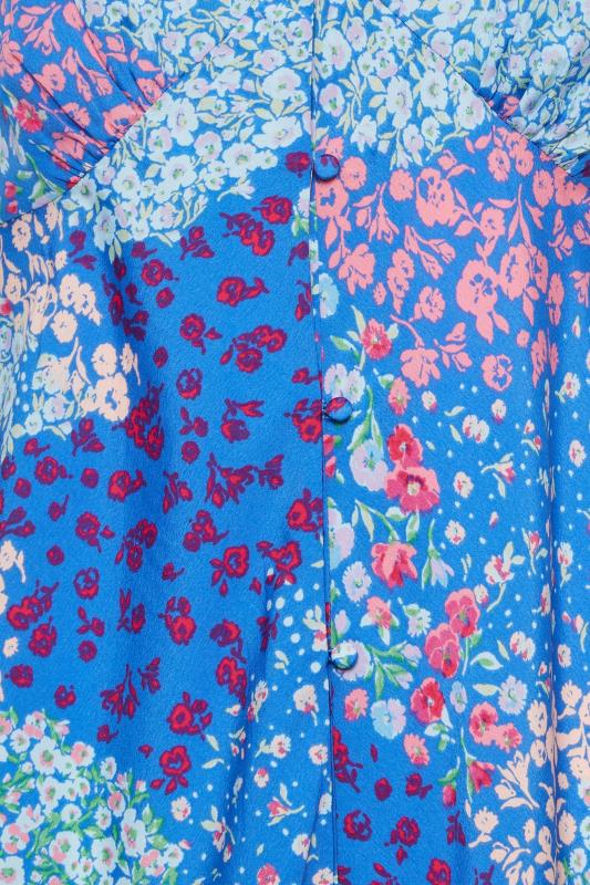LTS Tall Womens Blue Floral Midi Tea Dress | Long Tall Sally  5