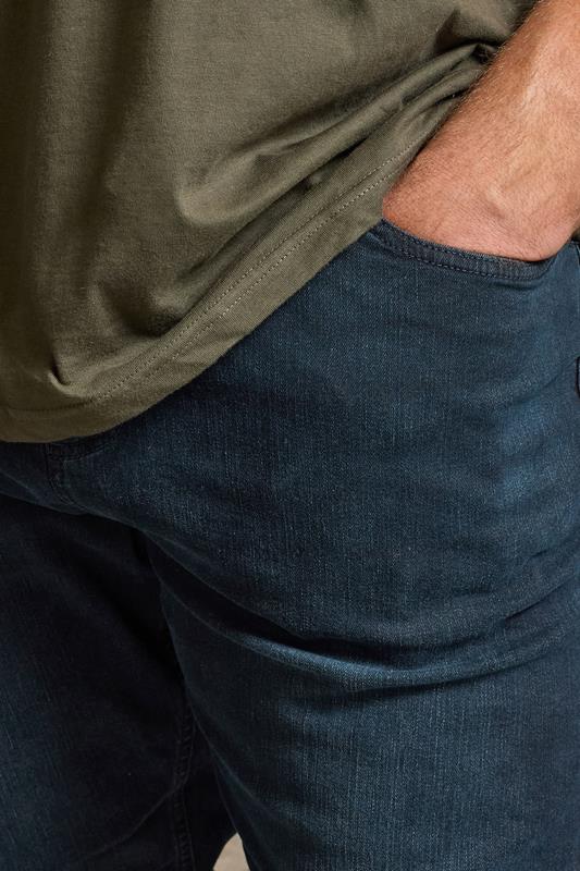 BadRhino Big & Tall Ink Blue Straight Leg Stretch Jeans | BadRhino 4