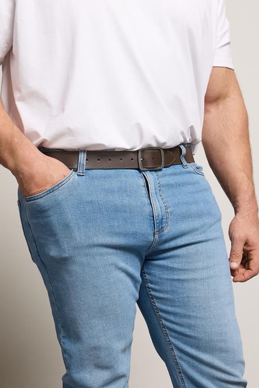 BadRhino Brown Plain Leather Belt