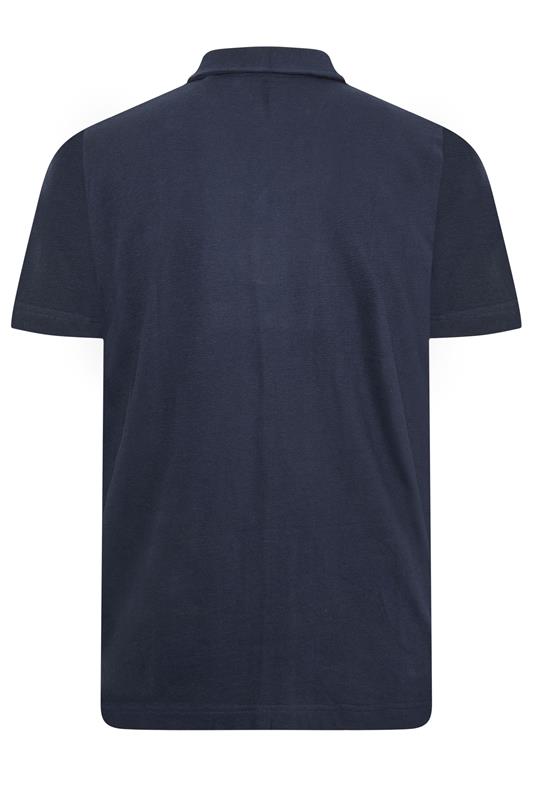 BadRhino Big & Tall Navy Blue Revere Slub Shirt | BadRhino 6