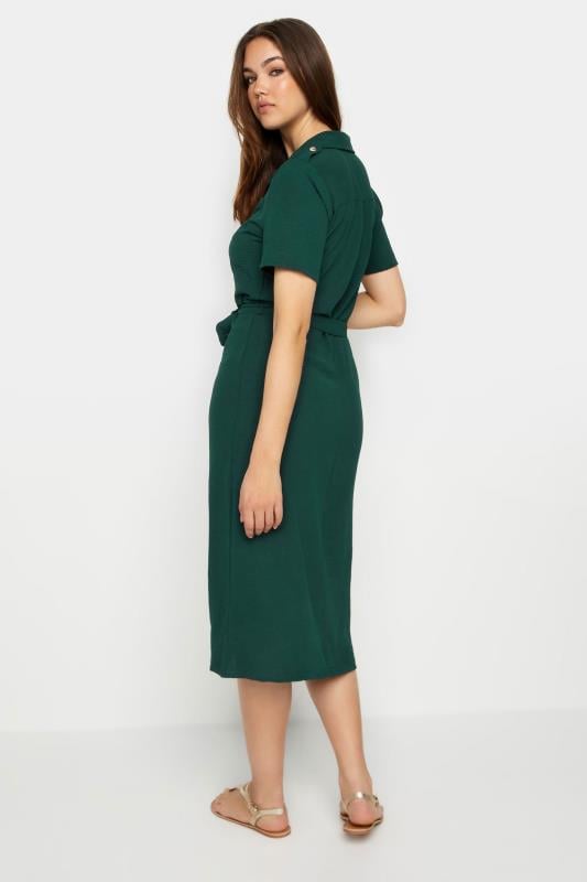 LTS Tall Women's Dark Green Button Through Midi Dress | Long Tall Sally 4