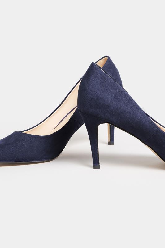 LTS Tall Navy Blue Point Court Heels In Standard Fit  | Long Tall Sally  5