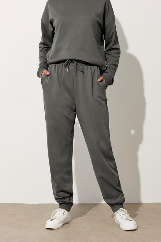 LTS Tall Charcoal Grey Cuffed Joggers | Long Tall Sally 2