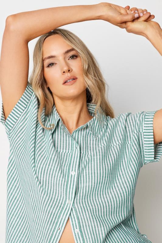 LTS Tall Women's Green Stripe Short Sleeve Shirt | Long Tall Sally 5