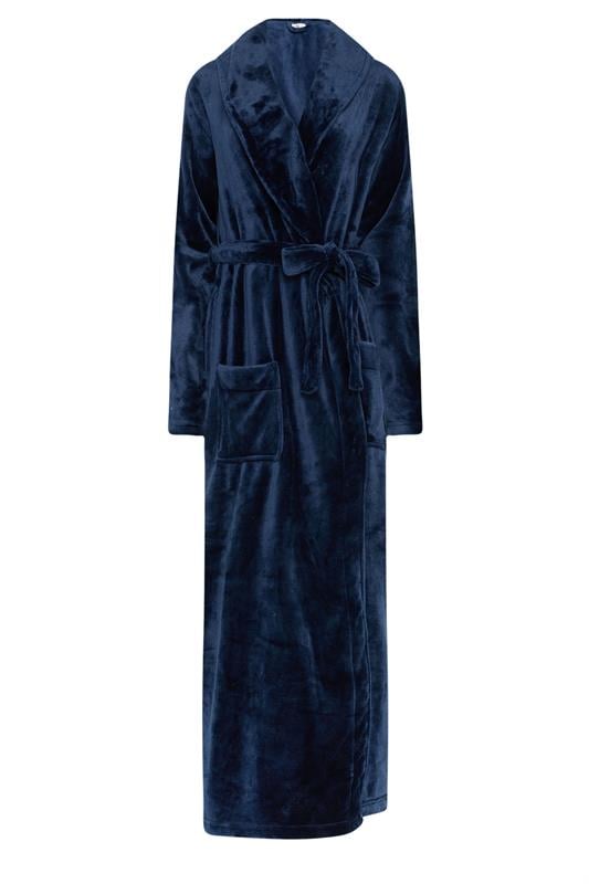 LTS Tall Navy Blue Super Luxe Maxi Dressing Gown | Long Tall Sally 6