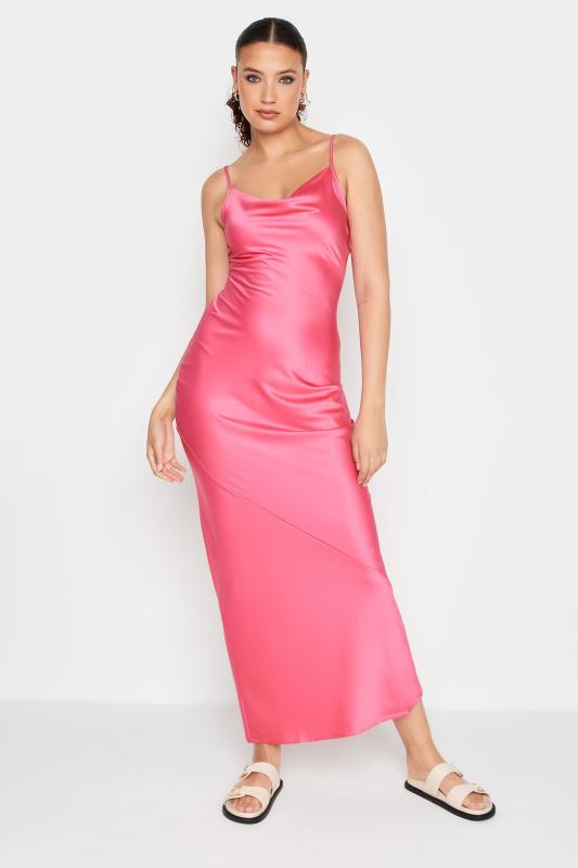 Tall  LTS Tall Hot Pink Satin Maxi Slip Dress