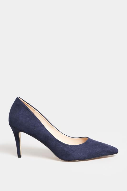LTS Tall Navy Blue Point Court Heels In Standard Fit  | Long Tall Sally  3