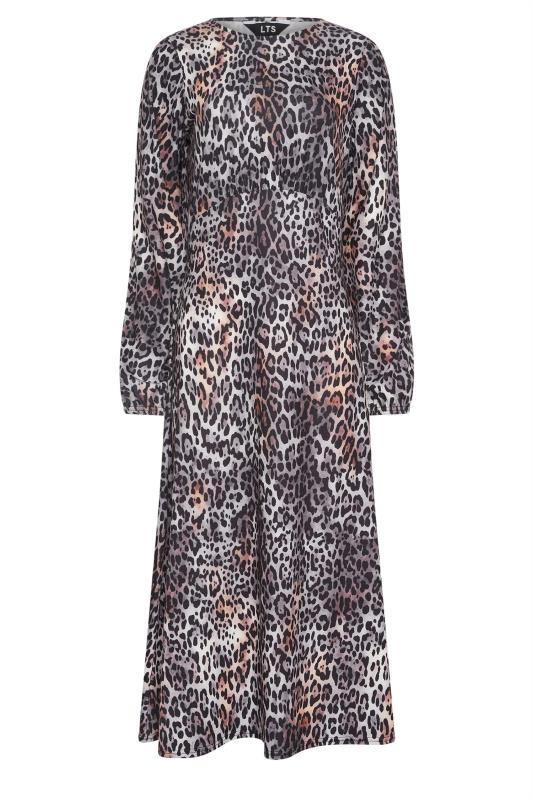 LTS Tall Women's Grey Leopard Print Midi Dress | Long Tall Sally 5