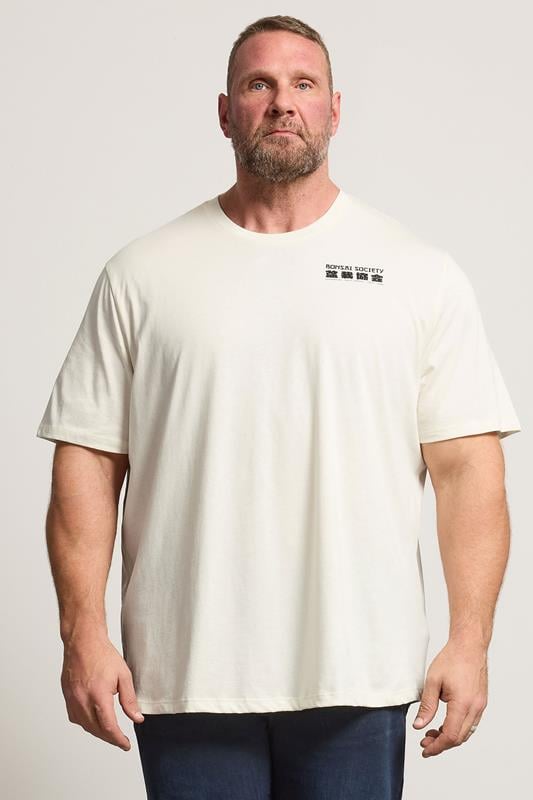 JACK & JONES Big & Tall Natural Brown Back Print T-Shirt