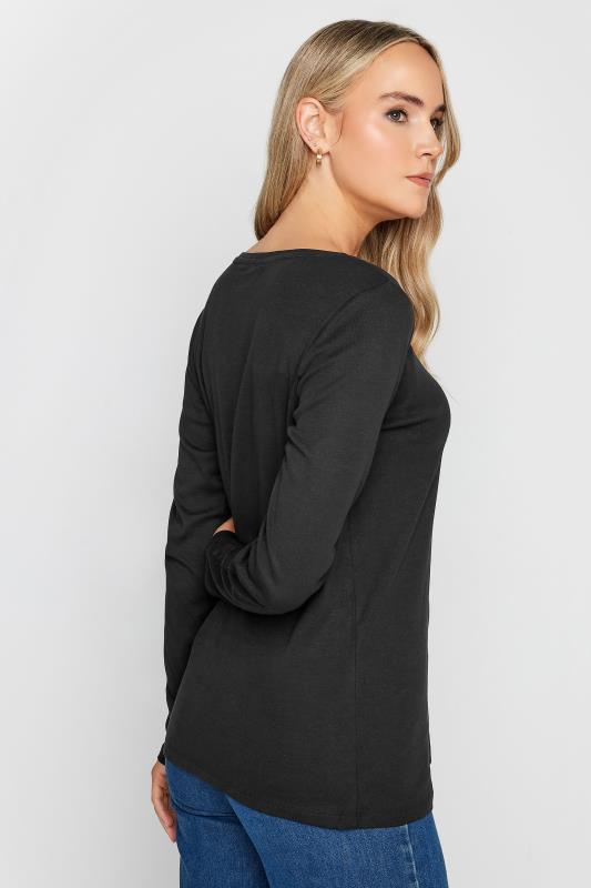 LTS Tall Womens 3 PACK Black & White Long Sleeve Cotton T-Shirt | Long Tall Sally  6
