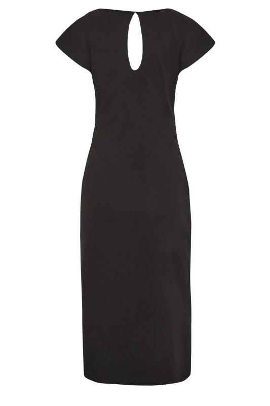 LTS Tall Black Twist Midi Dress | Long Tall Sally  7