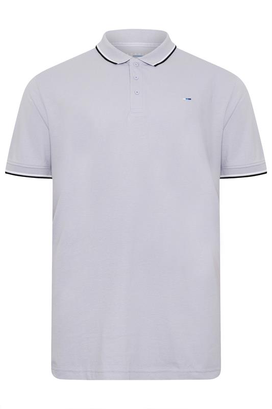 BadRhino Big & Tall Light Purple Tipped Polo Shirt | BadRhino 1
