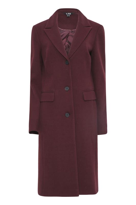 LTS Tall Women's Burgundy Red Midi Formal Coat | Long Tall Sally  6
