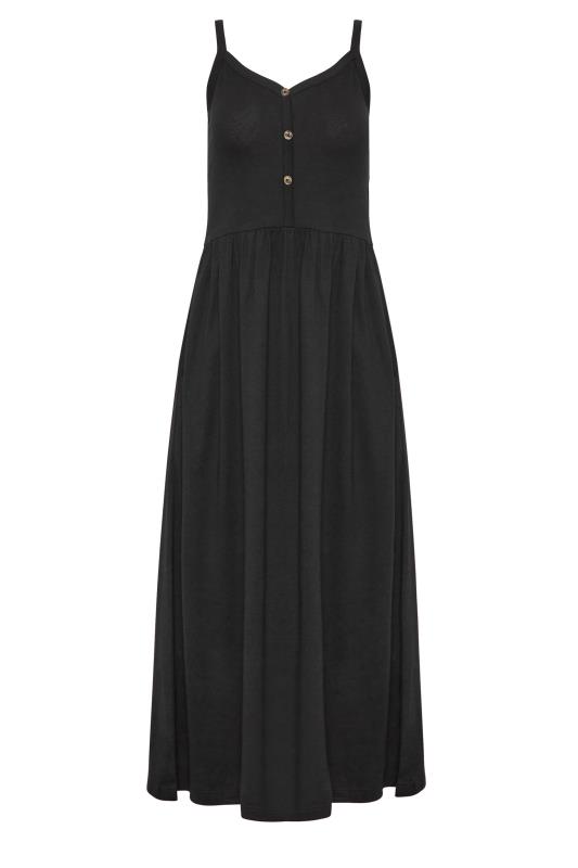 LTS Tall Womens Black Button Through Midi Cami Dress | Long Tall Sally  6