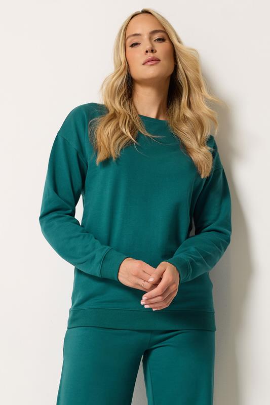  LTS Tall Teal Blue Crew Neck Sweatshirt