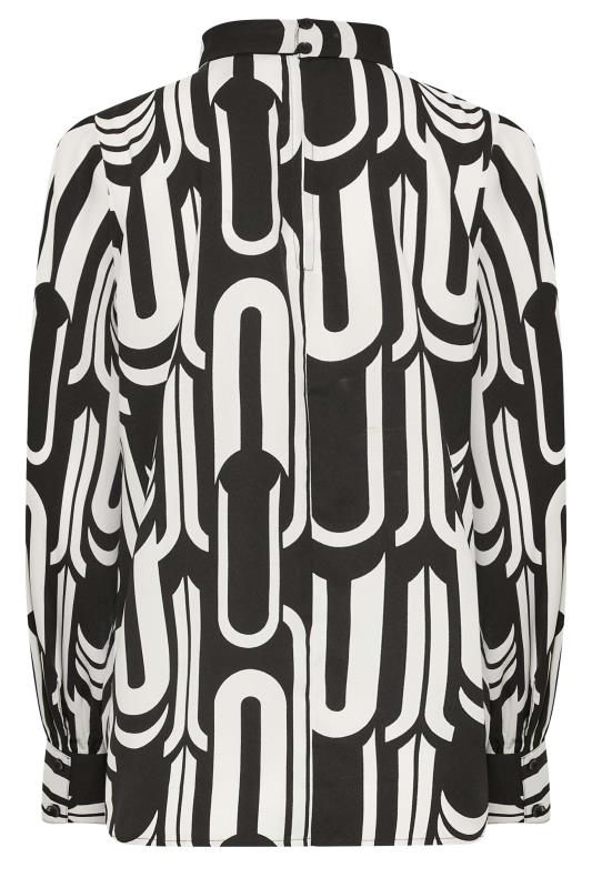 LTS Tall Women's Black & White Abstract Print Blouse | Long Tall Sally 7