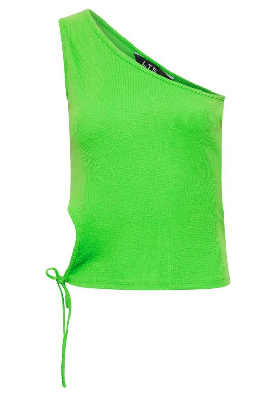 LTS Tall Women's Green One Shoulder Cropped Top | Long Tall Sally 6