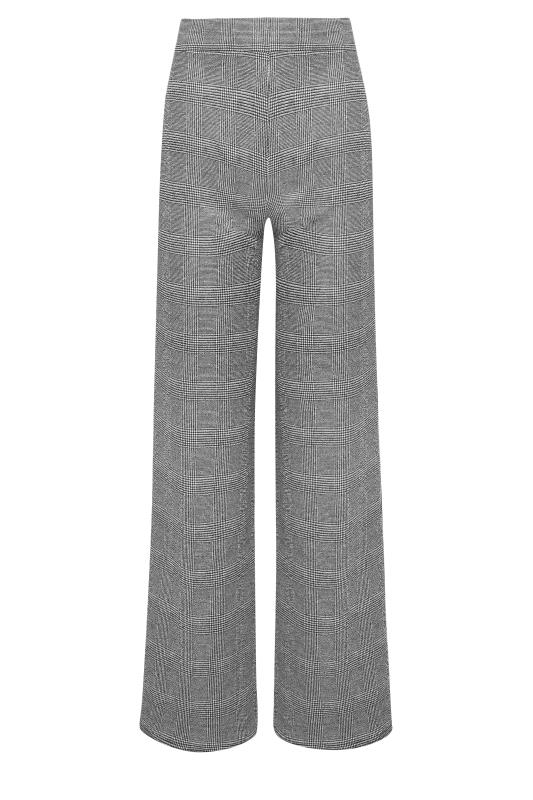 LTS Tall Women's Grey Check Wide Leg Trousers | Long Tall Sally  4